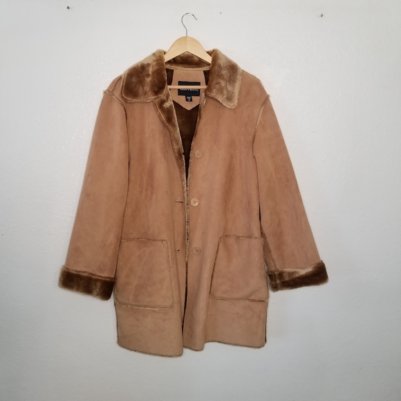 VINTAGE BERNARDO FAUX SUEDE TAN JACKET - Picture 12 of 15